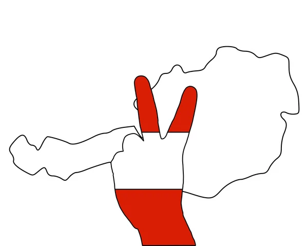 Austria hand signal — Stock Photo, Image