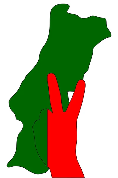 Portugal hand signaal — Stockfoto