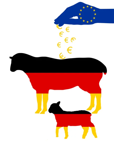 Subsídios alemães aos ovinos e europeus — Fotografia de Stock