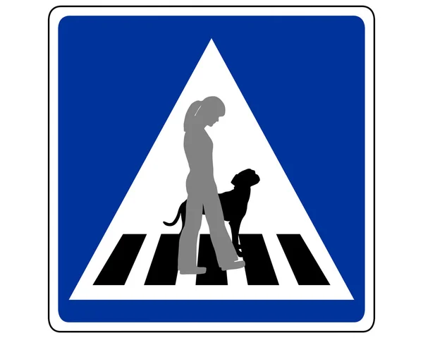 狗的交通标志 — 图库照片