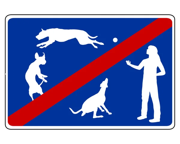 犬のための交通標識 — ストック写真
