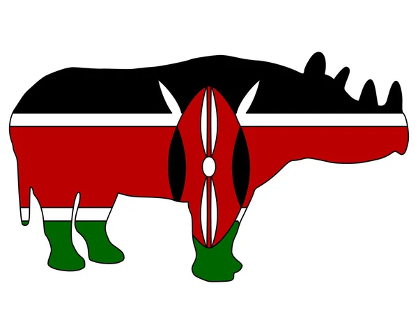 Kenya rinoceronte nero — Foto Stock