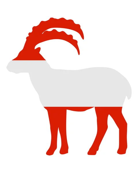 Flag of Austria with capricorn — Stockfoto