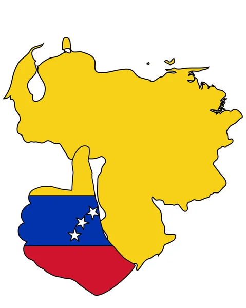 Βενεζουέλα χέρι σήμα — Φωτογραφία Αρχείου