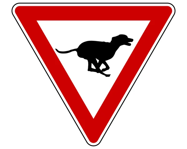 Traffic sign for dogs — Stock Photo, Image