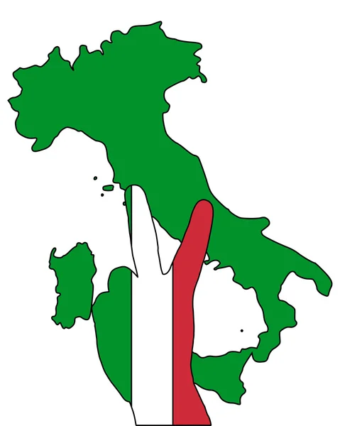 Signál rukou Itálie — Stock fotografie