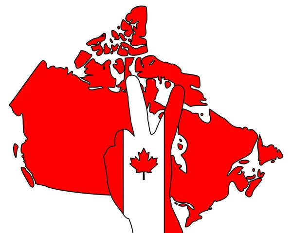 Sinal de mão canadense — Fotografia de Stock
