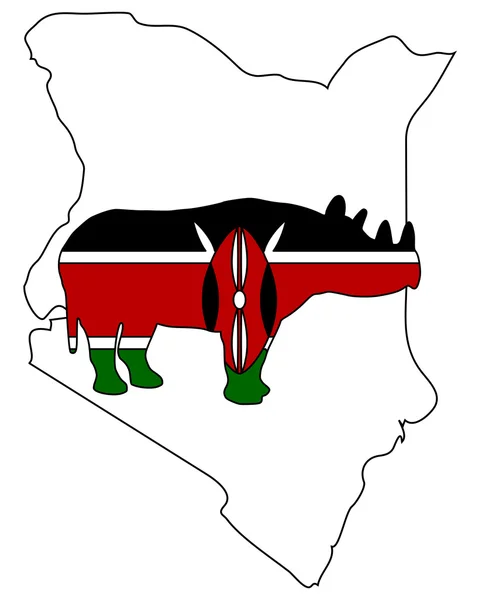 Kenia rinoceronte negro — Foto de Stock