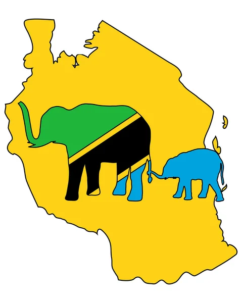 Tanzania olifanten — Stockfoto