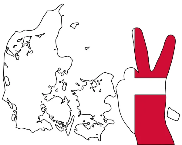 Δανέζικα-χέρι σήμα — Φωτογραφία Αρχείου
