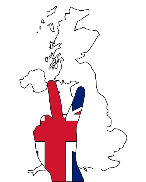 Britse hand signaal — Stockfoto