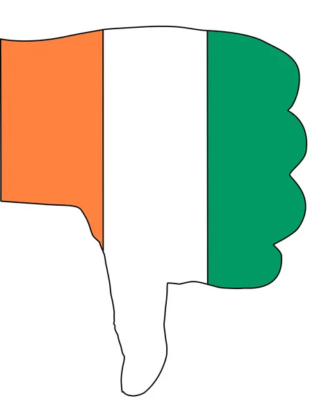 Ірландський пальця вниз — стокове фото