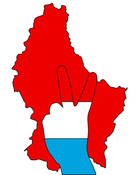 Luksemburg ręka sygnał — Zdjęcie stockowe