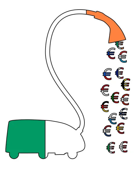 Ιρλανδική ευρώ ηλεκτρική σκούπα — Φωτογραφία Αρχείου