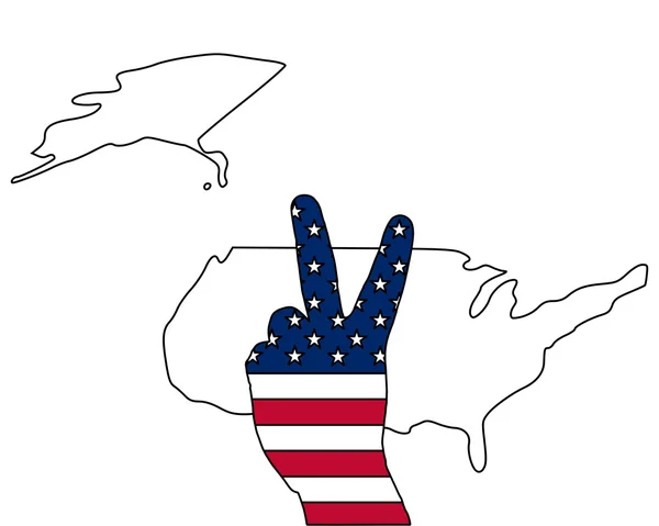Amerikanisches Handzeichen — Stockfoto