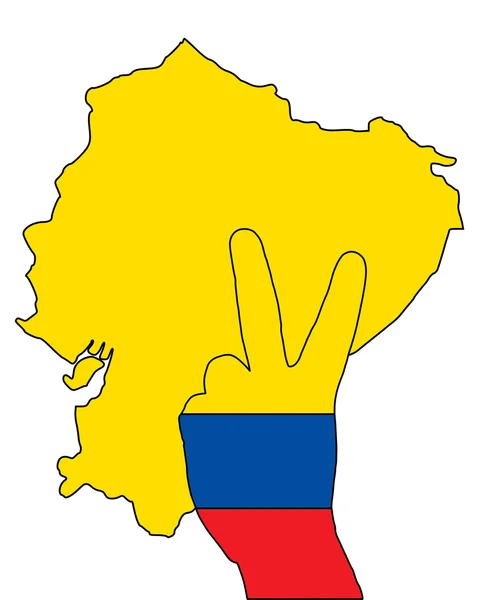 Equador sinal de mão — Fotografia de Stock