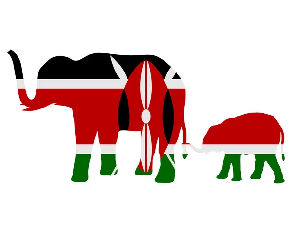Kenia Elefanten — Stockfoto