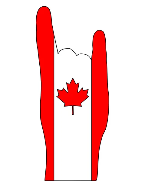 Canadian finger signal — Stock Photo, Image