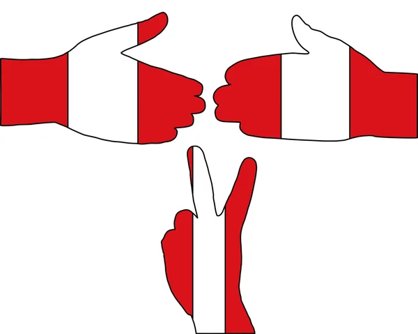 Peru hand signal — Stockfoto