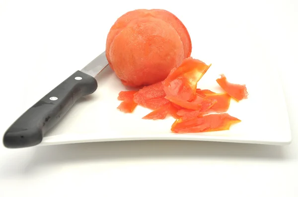 Tomat peeling — Stockfoto