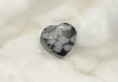 Snowflake obsidian on cotton clipart