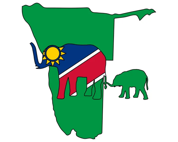 Namíbiai elefántok — Stock Fotó