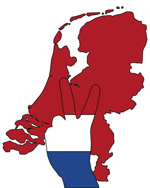 네덜란드 손가락 신호 — 스톡 사진