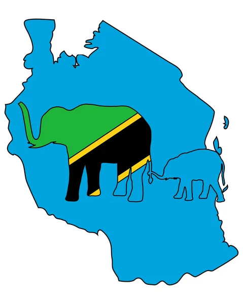 Tanzania Olifanten — Stockfoto
