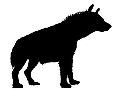 Hyena silhouette clipart