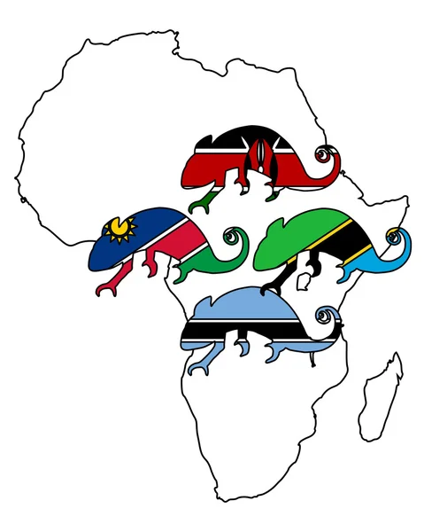 Afrikanisches Chamäleon — Stockfoto