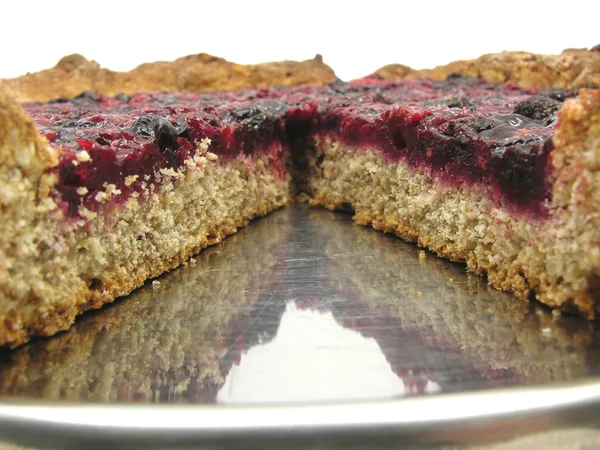 Kesilerek Berry Pasta Kek Tepsi — Stok fotoğraf