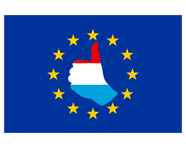 Luxemburg hand signaal — Stockfoto