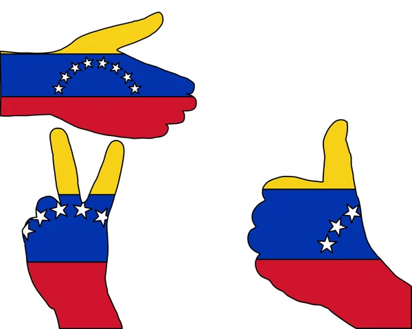 Венесуела Рука Сигналу — стокове фото