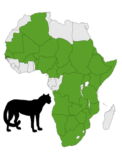 Gepardenverbreitung in Afrika — Stockfoto