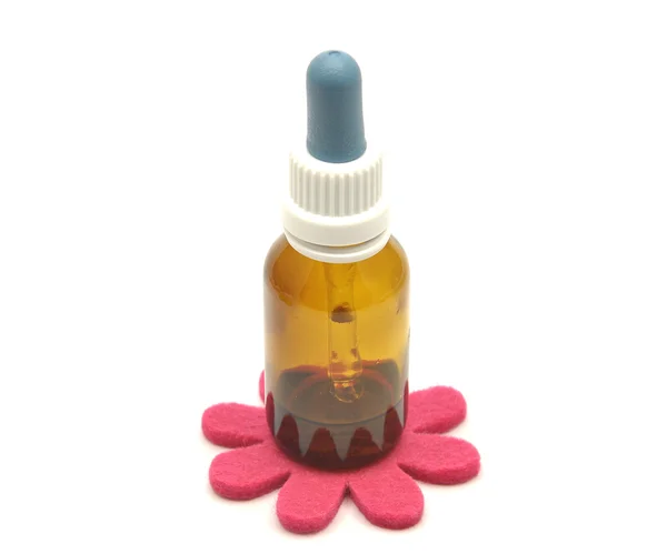 stock image Bach flower remedies and felt decoration