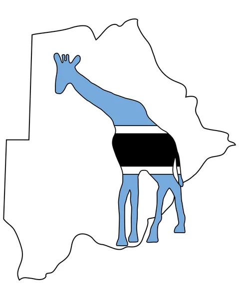 Botswana-Giraffe — Stockfoto