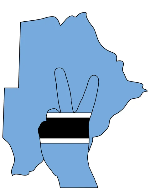 Signál rukou Botswana — Stock fotografie