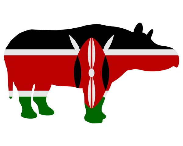 Kenia Hippo — Stockfoto