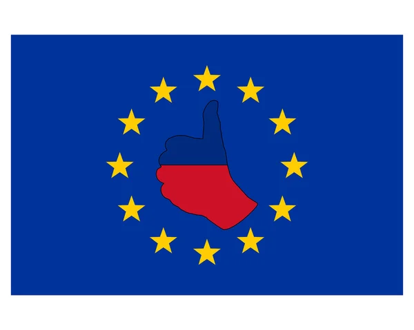 Liechtenstein hand signaal — Stockfoto