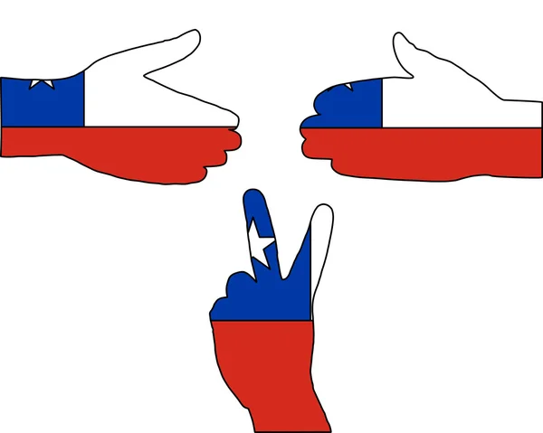 Chile sinal de mão — Fotografia de Stock