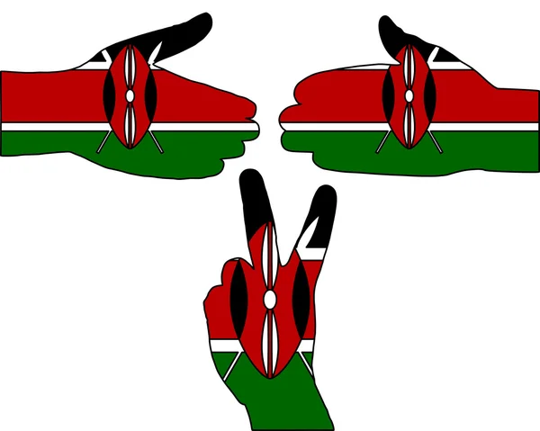 Kenya kéz jel — Stock Fotó