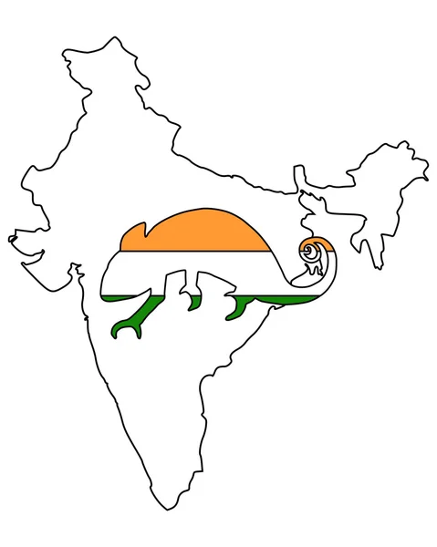 Індія хамелеон — стокове фото