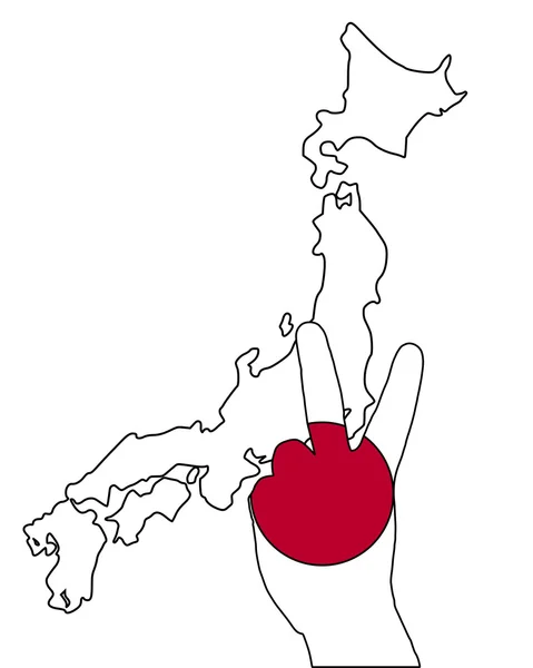 Japão sinal de mão — Fotografia de Stock