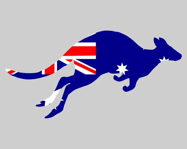 Vlag Van Australië Met Kangoeroe — Stockfoto