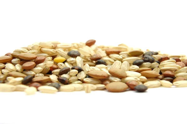 Brown rice and lentils — Stock Photo, Image