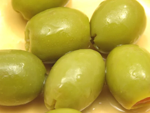 Les Olives Dans Huile Gros Plan — Photo