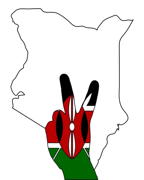 Kenia Handzeichen — Stockfoto