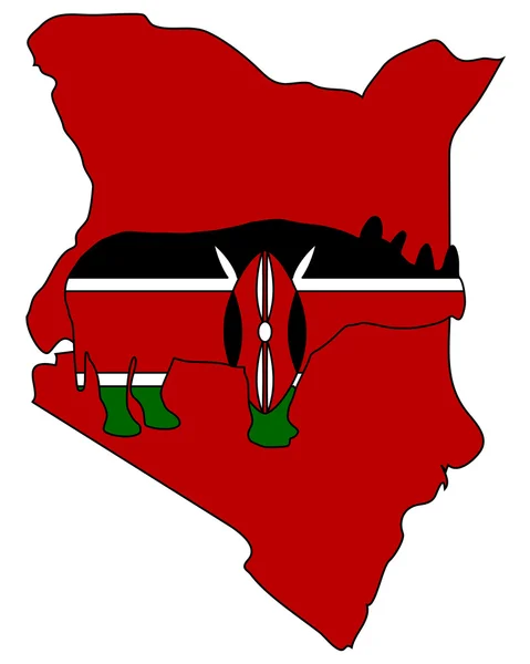 Kenia czarny nosorożec — Zdjęcie stockowe
