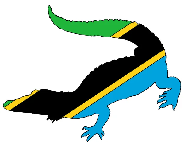 Krokodýl Tanzanie — Stock fotografie