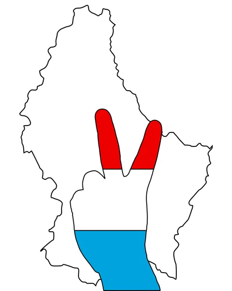 Λουξεμβούργο χέρι σήμα — Φωτογραφία Αρχείου